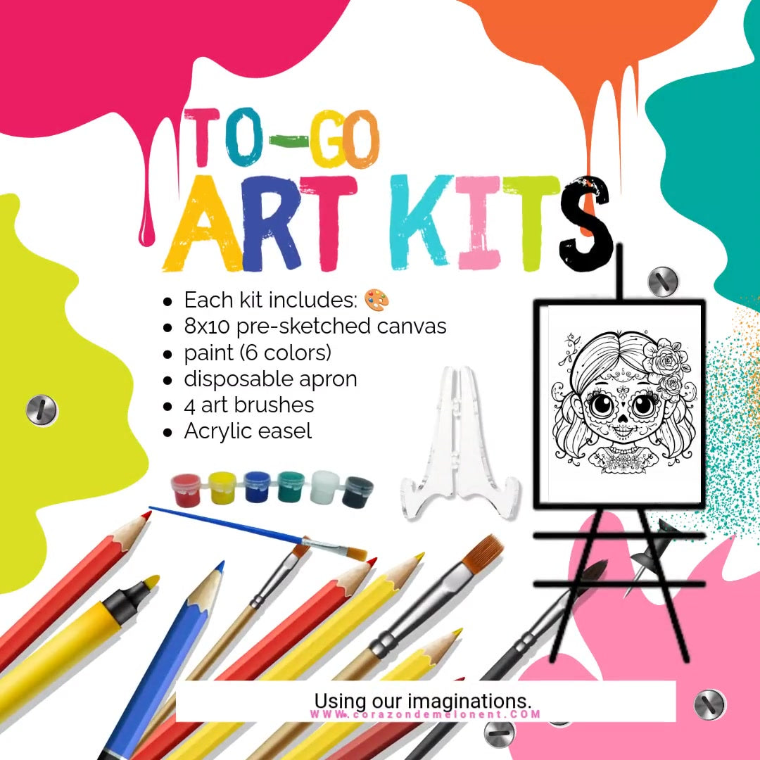 "Dia de los muertos "Cutie" To-Go Art Kits